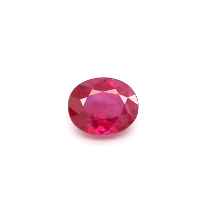 0.39克拉亮色VI1椭圆形缅甸红宝石