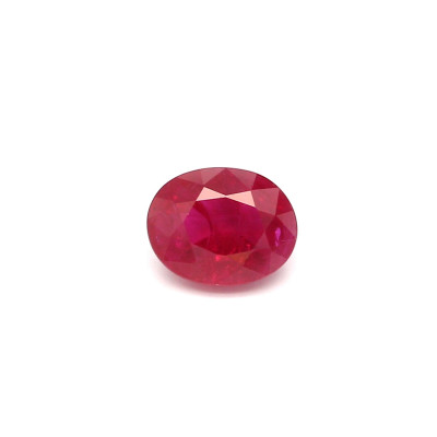 0.42克拉鲜色VI2椭圆形缅甸红宝石