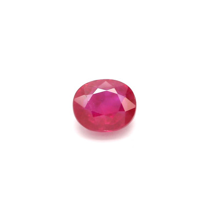 0.38克拉亮色VI1椭圆形缅甸红宝石