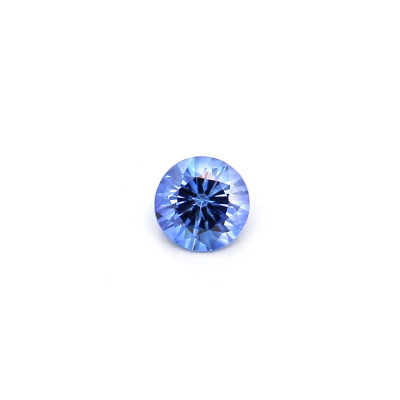 0.11克拉中亮色肉眼不可见圆形马达加斯加蓝宝石