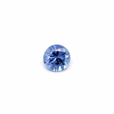 0.12克拉中亮色肉眼不可见圆形马达加斯加蓝宝石
