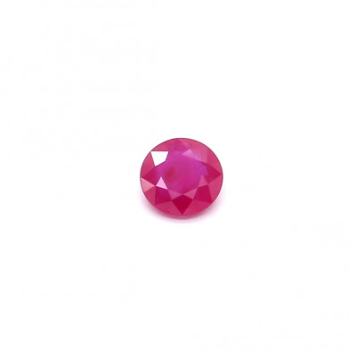 0.31克拉亮色轻微内含物圆形缅甸红宝石