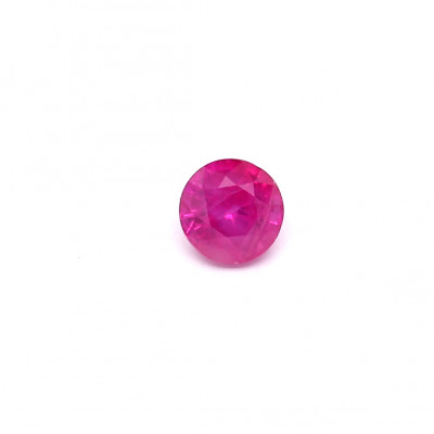 0.60克拉亮色VI2圆形缅甸红宝石