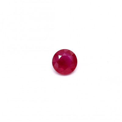 0.30克拉鲜色轻微内含物圆形缅甸红宝石