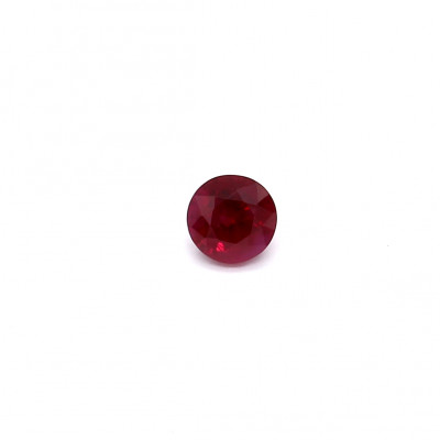 0.34克拉鲜色轻微内含物圆形缅甸红宝石