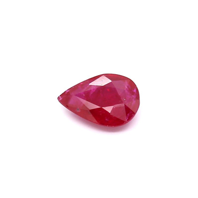 0.69克拉鲜色I1梨形莫桑比克红宝石