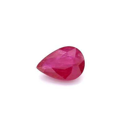 0.69克拉鲜色肉眼可见包体梨形莫桑比克红宝石