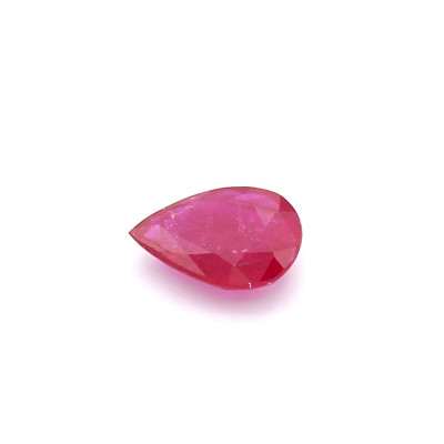 0.67克拉亮色I2梨形莫桑比克红宝石
