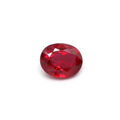 0.37克拉鮮色EC2橢圓形緬甸紅寶石