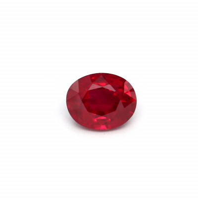 0.39克拉鮮色VI1橢圓形緬甸紅寶石