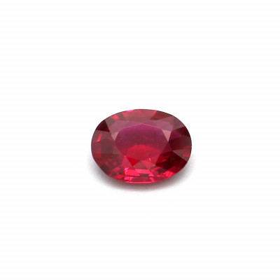 0.30克拉鮮色VI1橢圓形緬甸紅寶石