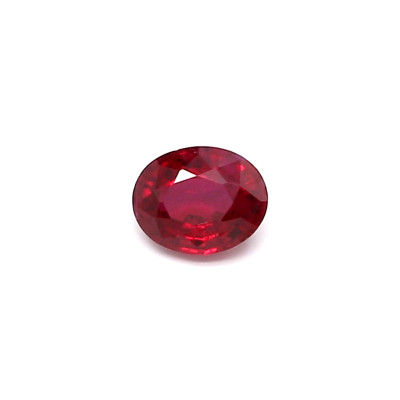0.38克拉鮮色EC2橢圓形緬甸紅寶石