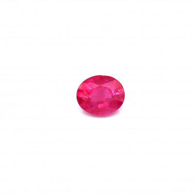 0.59克拉鮮色VI1橢圓形緬甸紅寶石